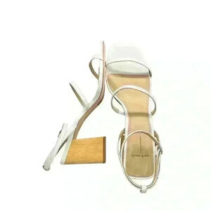 Black Suede Studio Verana Ankle-Strap High-Heel Sandal, Size 7.5, 38 EU $350 Ret